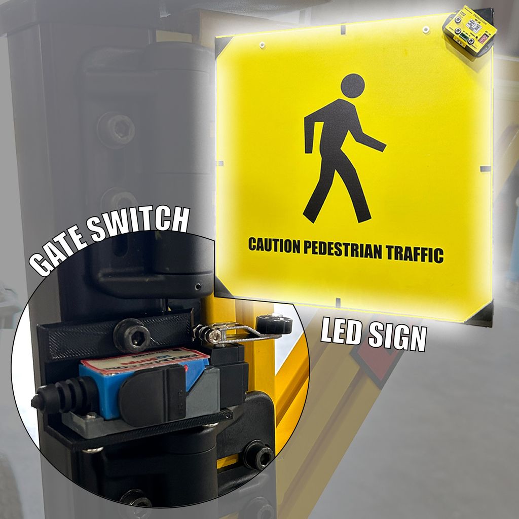 Gate Switch & 60cm LED Sign Combo